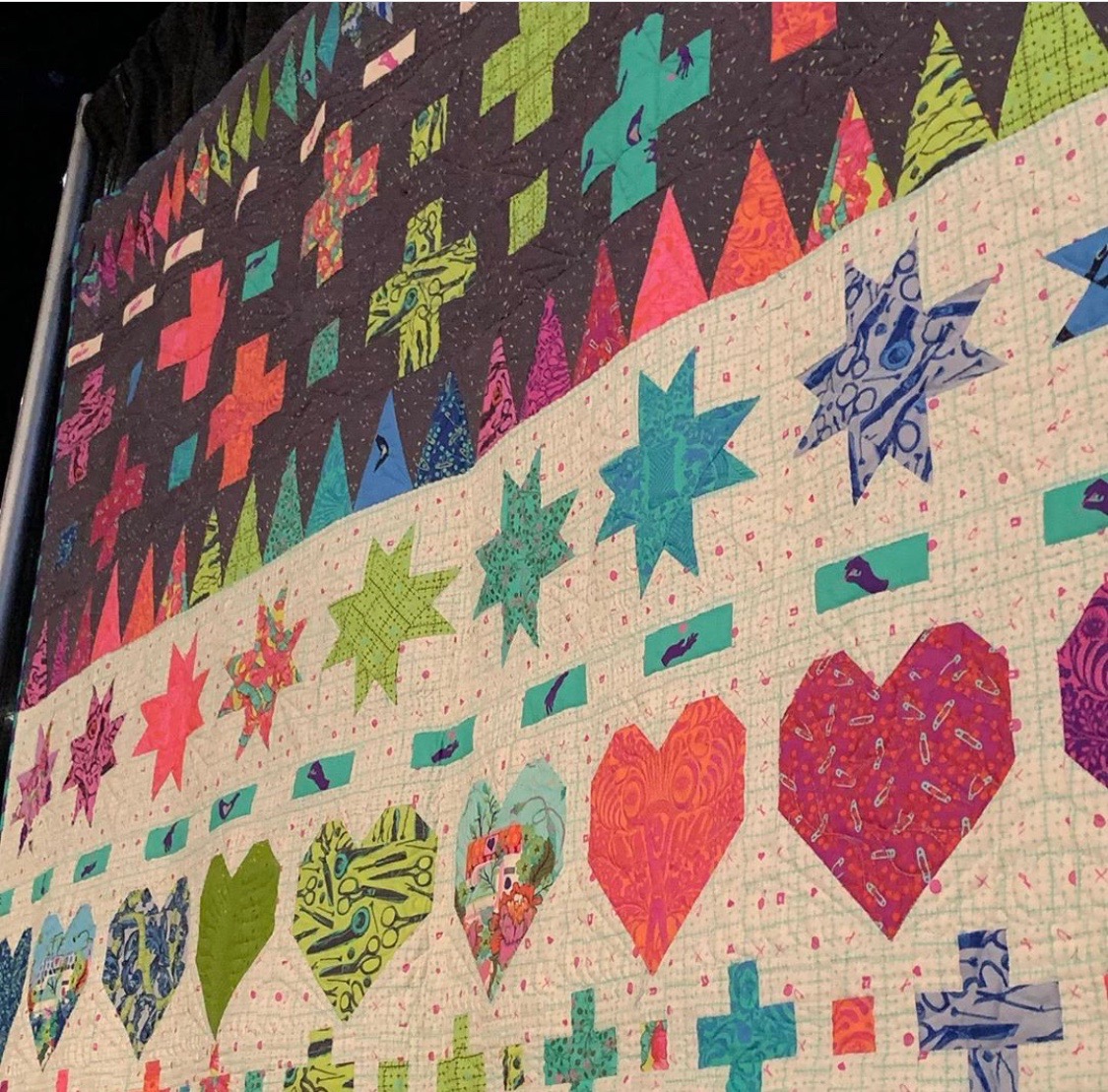 Freespirit Tula Pink Decorative Stitches Quilt Kit in HomeMade